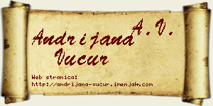 Andrijana Vučur vizit kartica